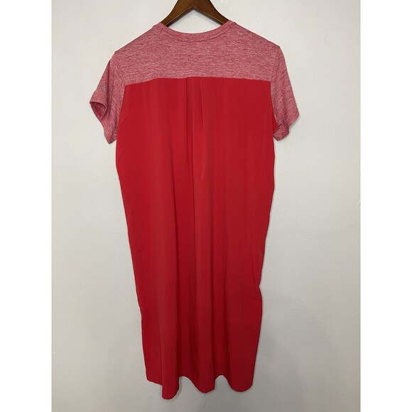 Columbia Women's Medium Coral Red Mini Shift Dress Pockets Causal - Picture 7 of 9